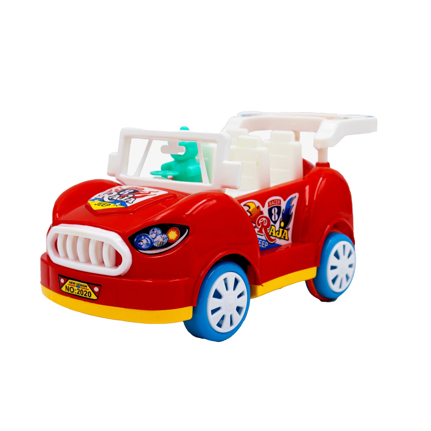 ToyBharat Raja Car is a multicolour friction-powered travel toy with a stylish design, perfect for kids aged 1 to 6 years. Made from safe, non-toxic materials, it's durable, fun, and a great birthday gift.