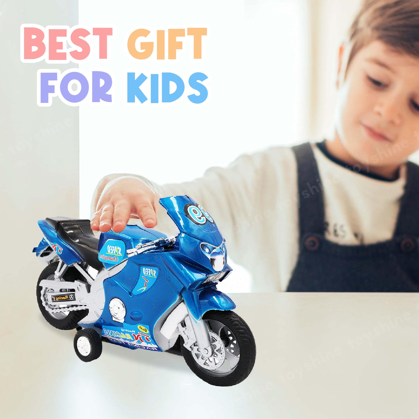 Toybharat Speed Ex- Bike |Multicolour |Friction Power Toys| Birthday Gift for Boy and Girl Baby