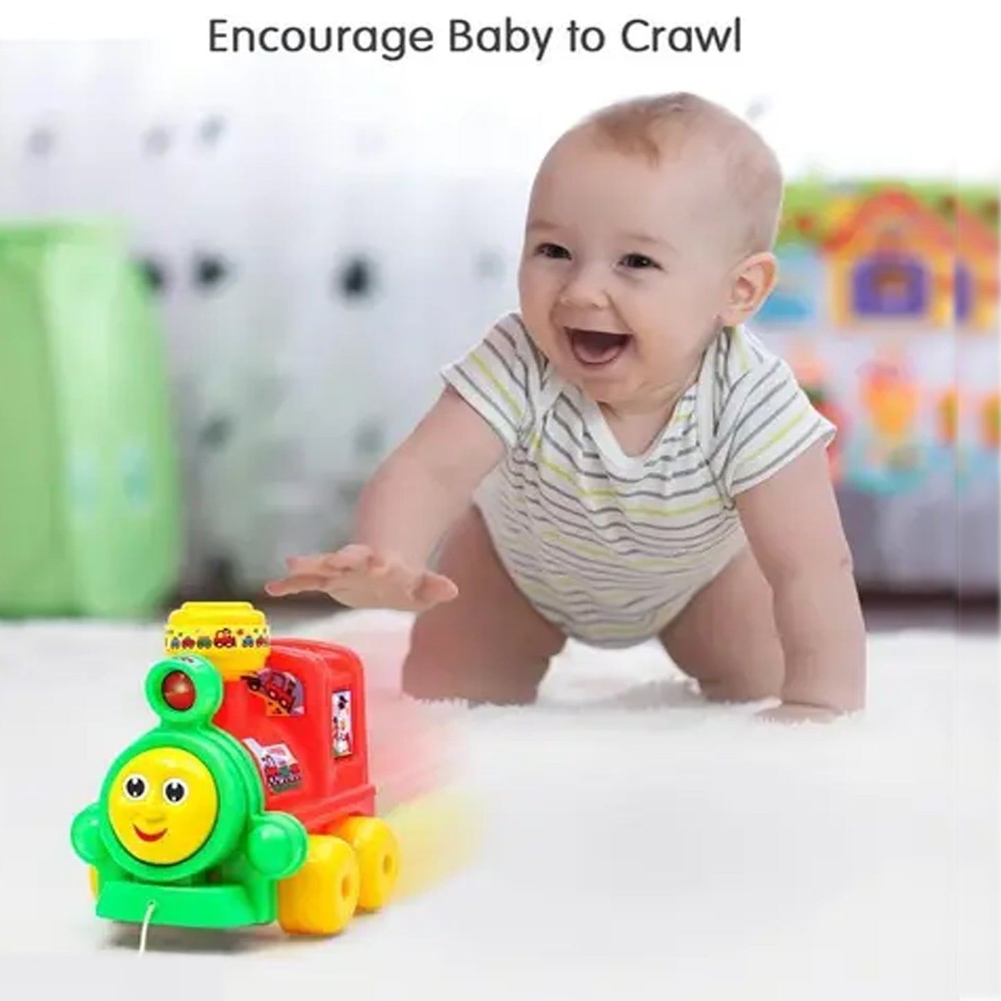 ToyBharat Thomas Engine Pull Along Toy is a vibrant multicolour train toy for kids aged 1-6. Safe, non-toxic, and fun for travel or home, it encourages walking, coordination, and imaginative indoor or outdoor play.