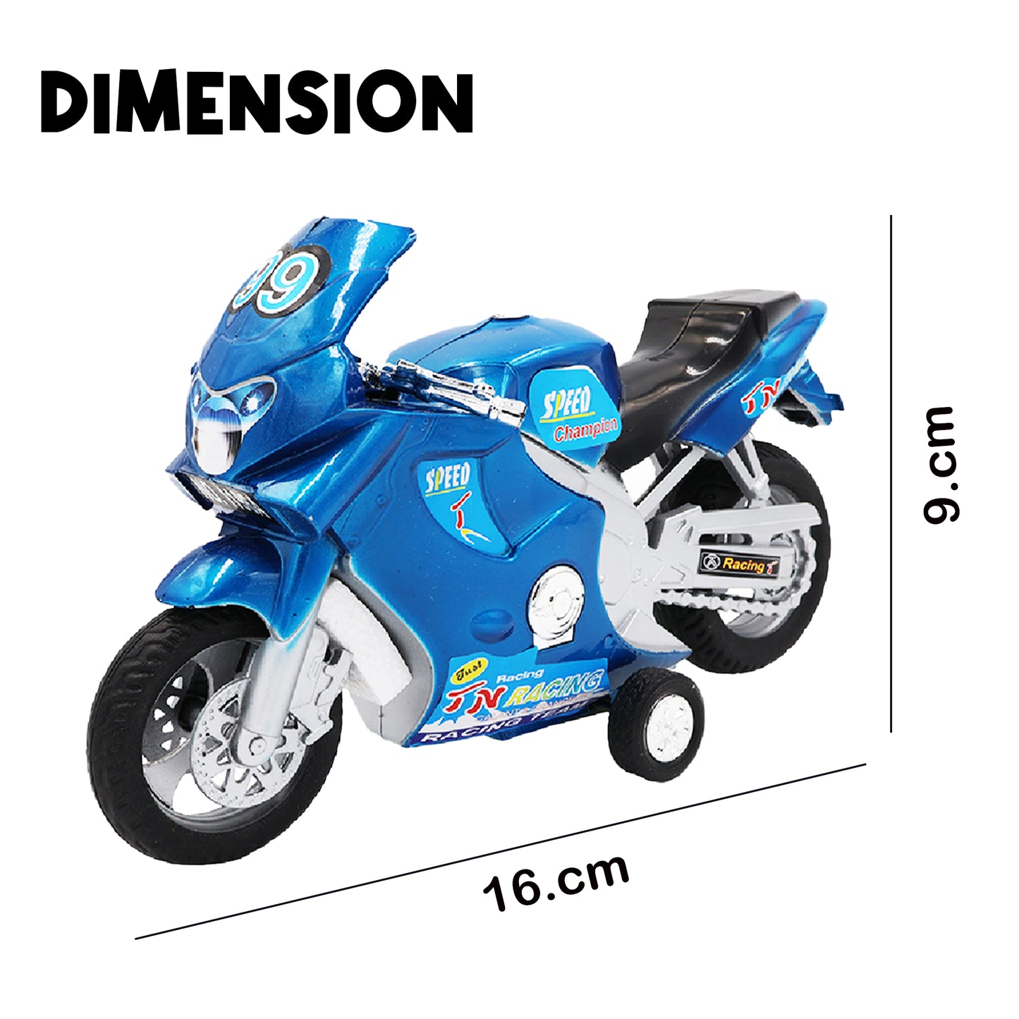 Toybharat Speed Ex- Bike |Multicolour |Friction Power Toys| Birthday Gift for Boy and Girl Baby