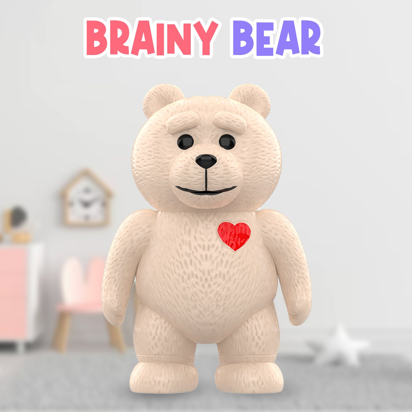 Toybharat Brainy Bear |Multicolour | Learning Toys | Birthday Gift for Boy and Girl Baby | Interactive Toys