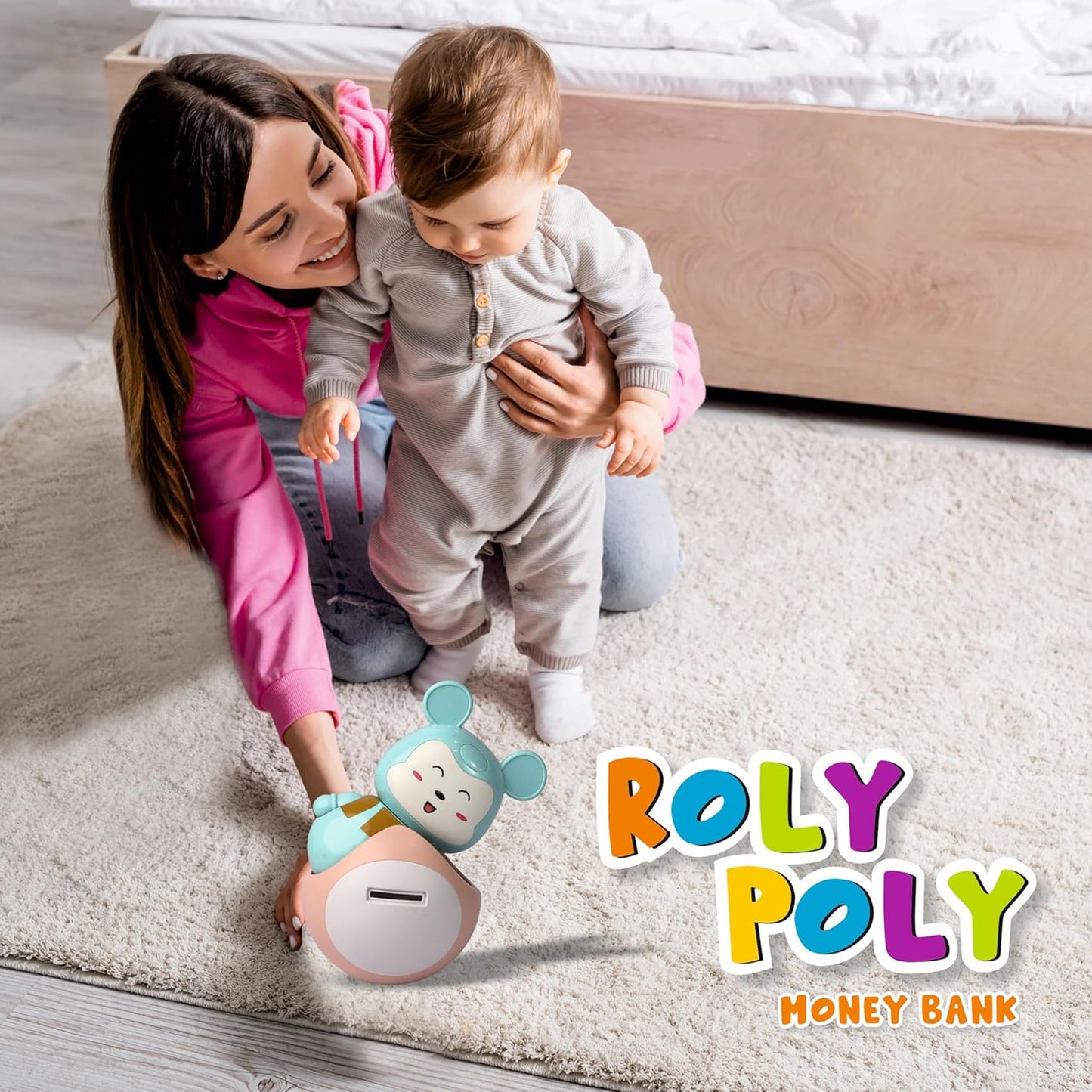 ToyBharat Musical Rolly Polly Money Bank | Multicolour | Travel Toys | Birthday Gift for kids | Electronic Toys
