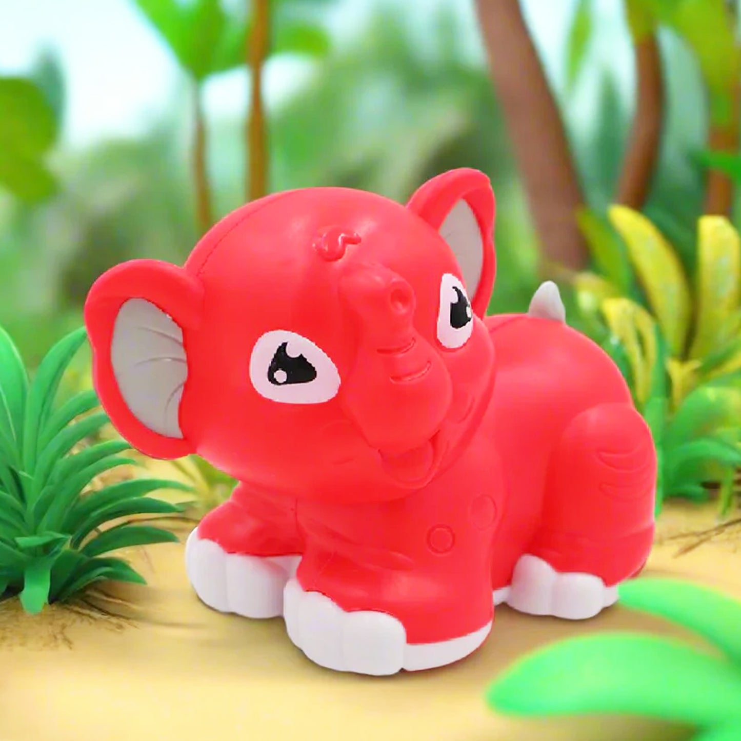 ToyBharat Cute Elephant Friction Powered | Gift Toy | Made in India | 1-6 Year | Realistic Design | Indoor Outdoor Play | Safe and Non-Toxic | Gift for Kids | Multicolour