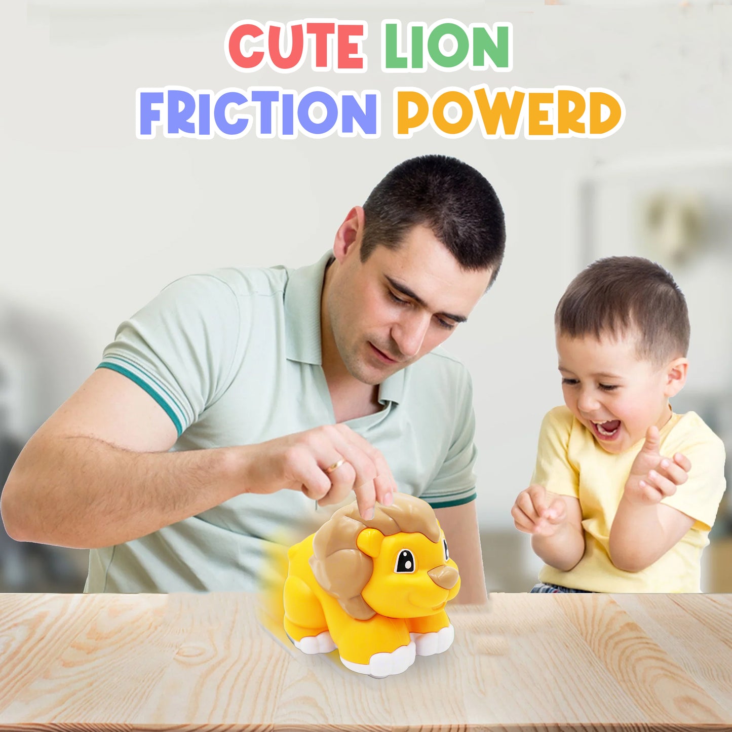 ToyBharat Cute Lion Friction Powered |Interactive Toys | Friction Powered Toys