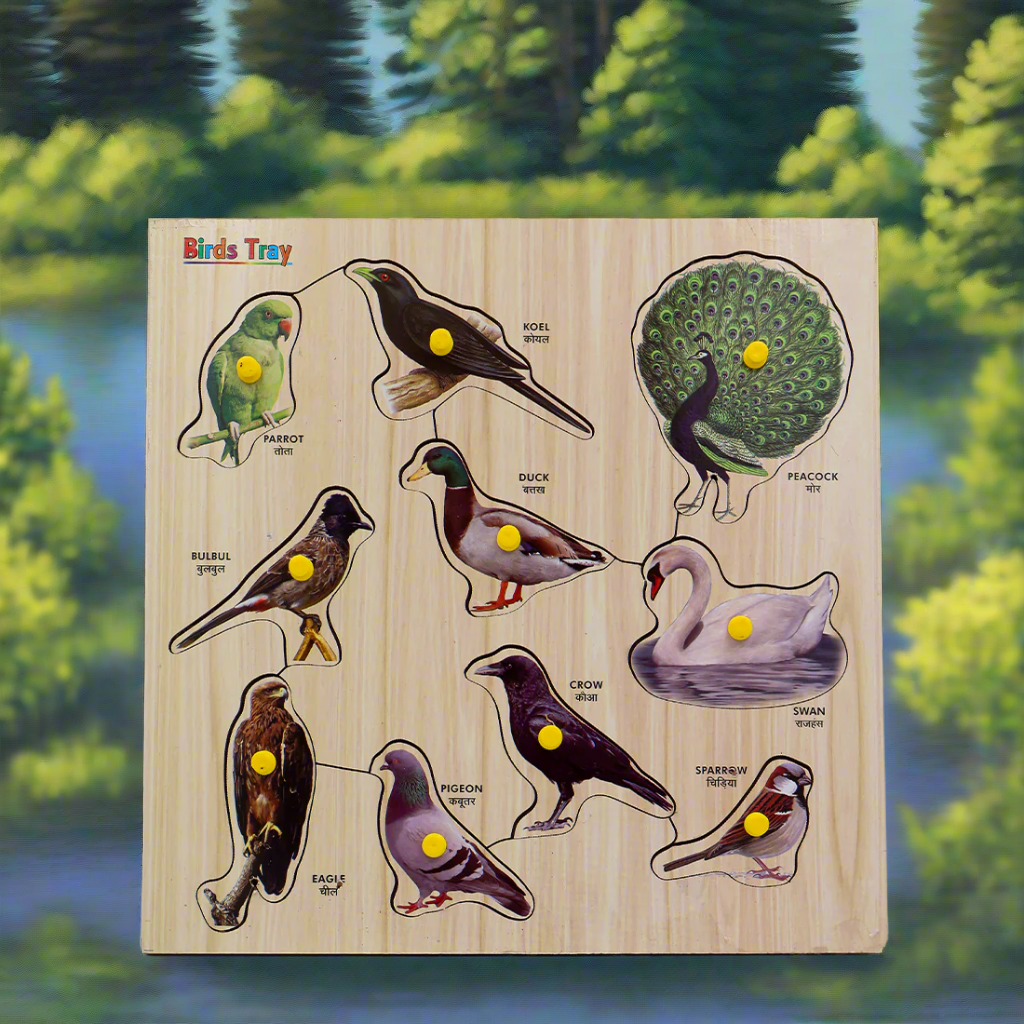 Wooden Big Birds Puzzles Toy For Kids