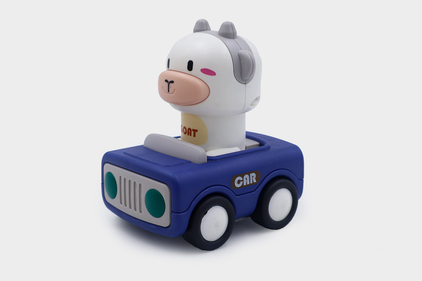 Toybharat Pressing go Animal Car 1 Pcs. | Multicolour | Push N Go Toys | Kids Gift