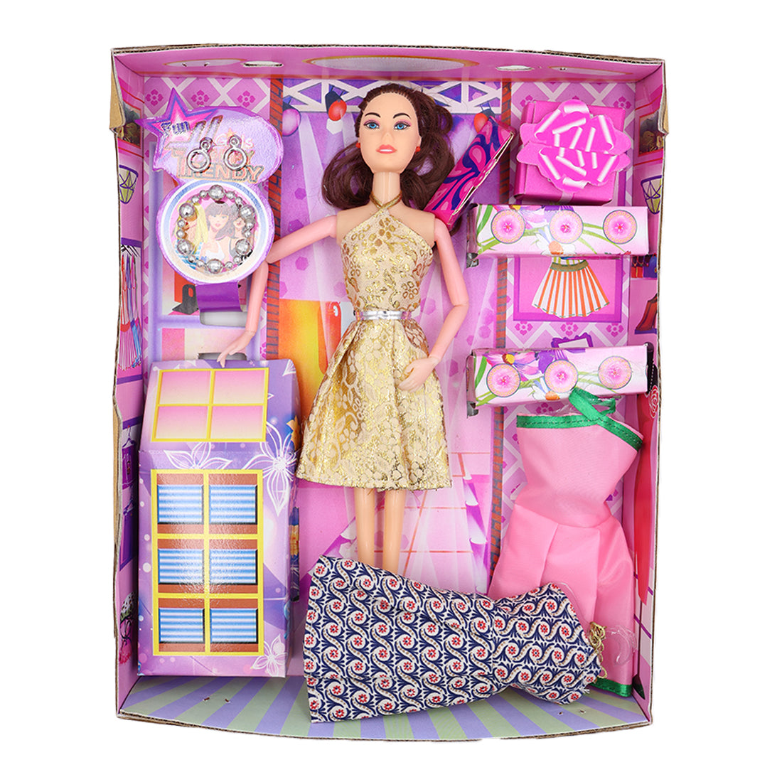 Toybharat Baby Doll Toy | Multicolour | Doll Toys | Toy Gift Role Play set | barbies