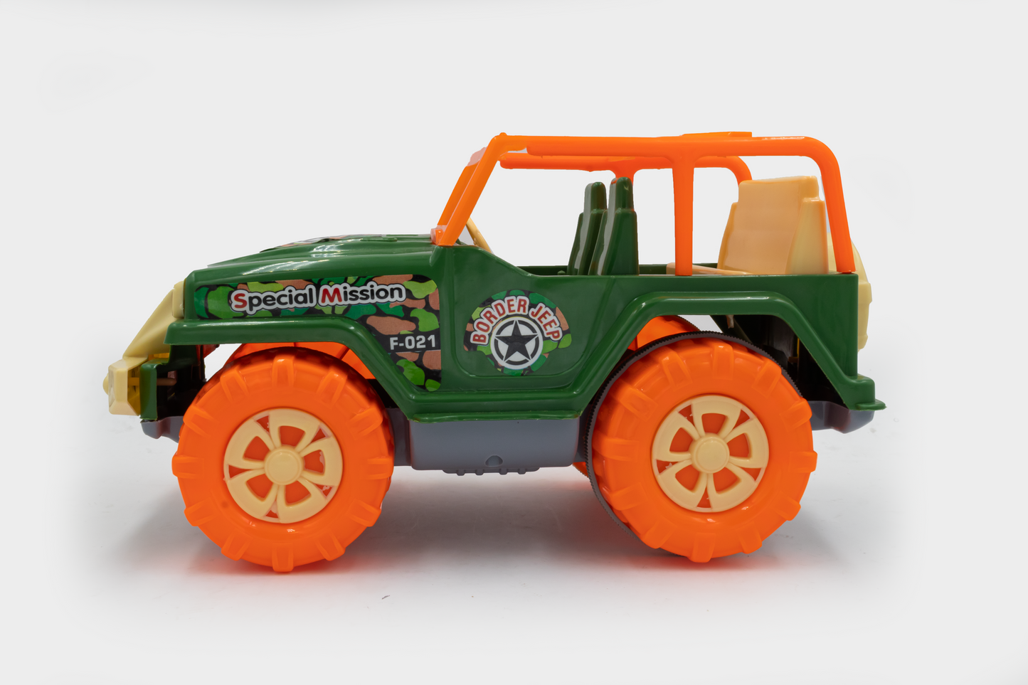 Toybharat Border Jeep |Multicolour |Friction Power Toys| Birthday Gift for Boy and Girl Baby