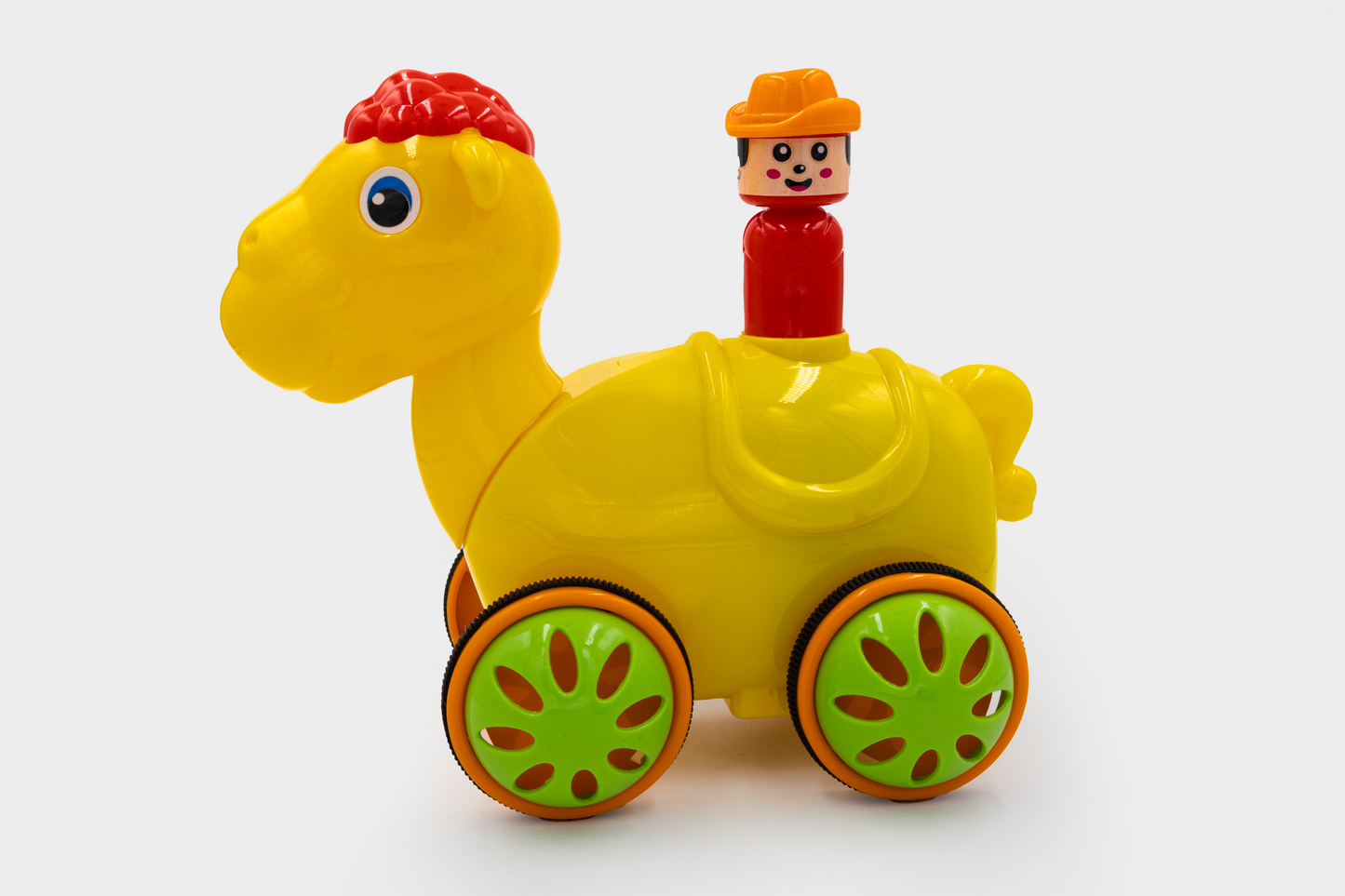 ToyBharat Push n Go Camel – A fun and engaging gift toy for kids aged 1-6 years. Made in India with a realistic design, this safe and non-toxic toy ensures indoor and outdoor play in vibrant multicolour.