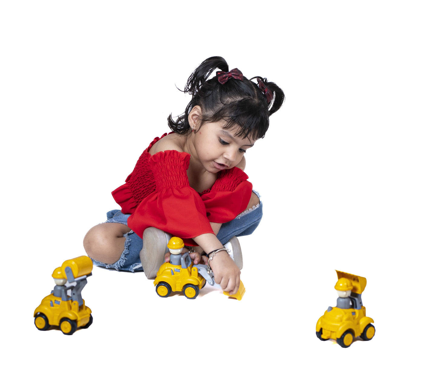ToyBharat Push N Go Construction Toy in Multicolour with Realistic Design is a perfect Travel Toy and Birthday Gift for Kids aged 1–6 Years. Safe, Non-Toxic, fun for Indoor and Outdoor Play anytime, anywhere.