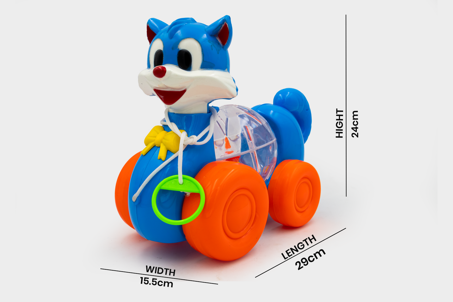 Toybharat Dancing Cat |Multicolour | Travel Toys | Gift |Pull Along Toy