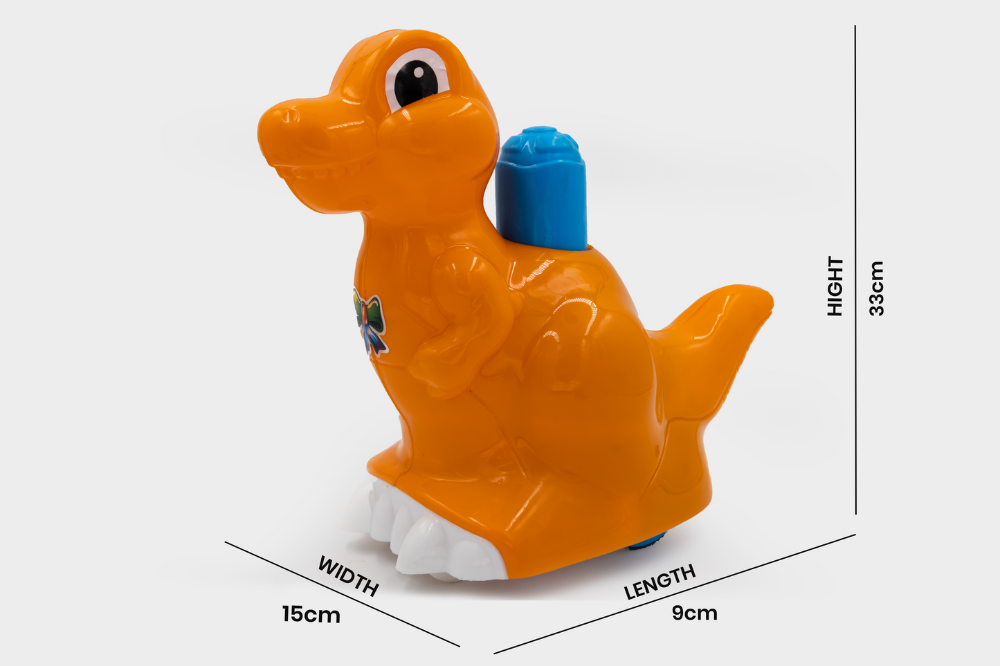 ToyBharat Push and Go Dinosaur Toy Car – A realistic, lightweight plastic toy for toddlers aged 1-3 years. Perfect birthday gift with push-and-go action, educational fun, and safe non-toxic build in random colour.