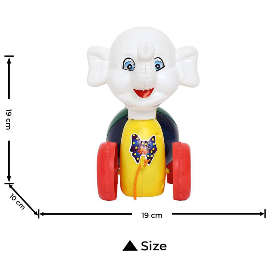 Toybharat Pulling Funny Elephant | Multicolour | Kids Gift | Pull Along Toy | Pulling Toys