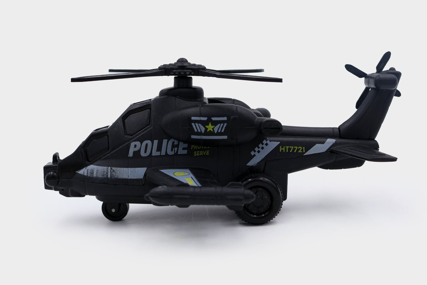 ToyBharat Police Helicopter is a Multicolour Friction Power Toy with a Realistic Design. Perfect Gift for Kids aged 1–6 Years. Safe, Non-Toxic, and ideal for exciting indoor and outdoor play adventures.
