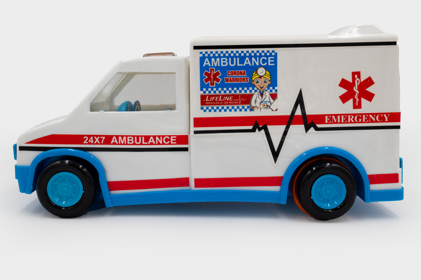Toybharat Ambulance Kids |Multicolour | Friction Power Toy | Birthday Gift for Boy and Girl Baby