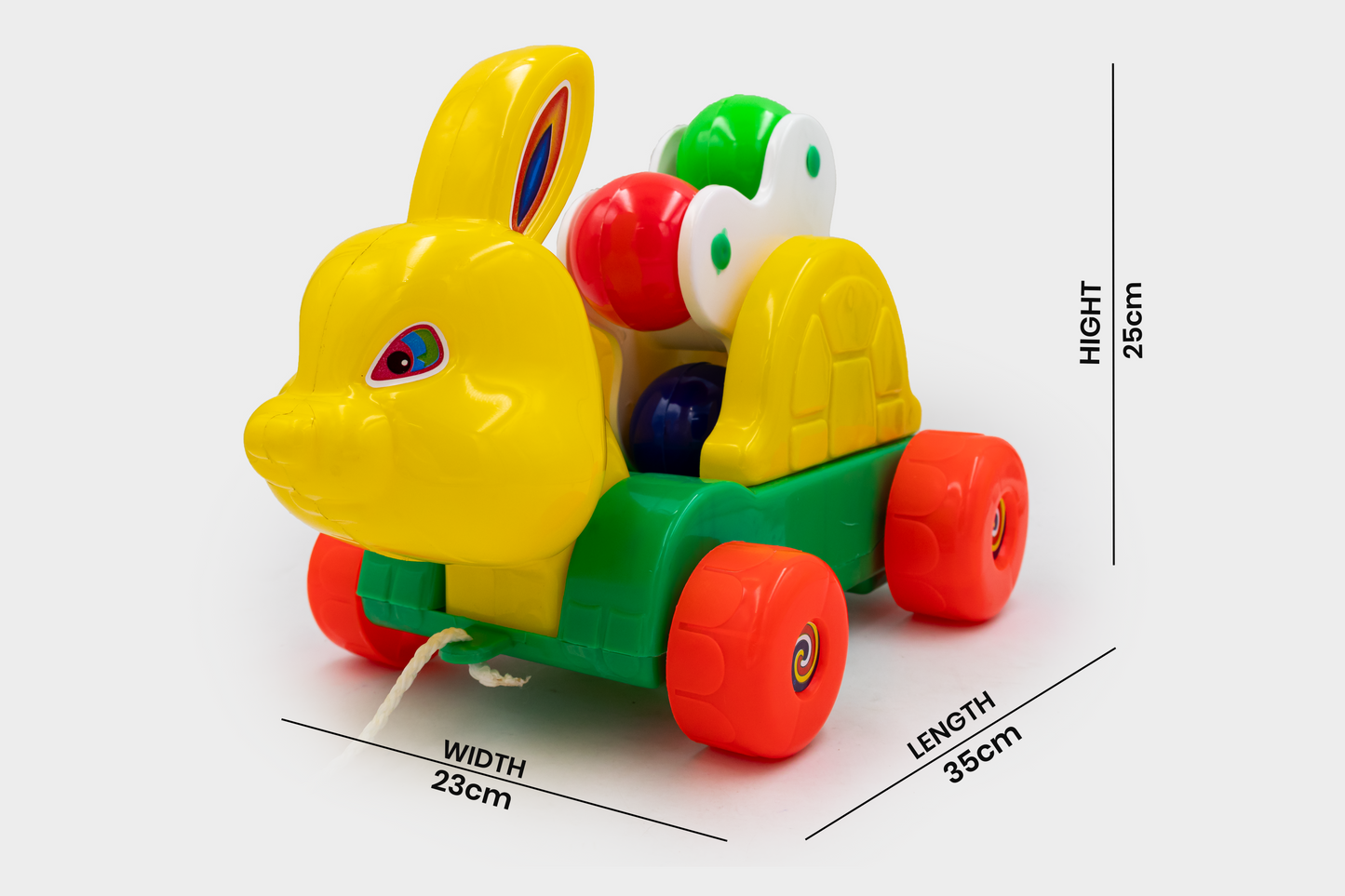 Toybharat Merry Go Round Bunny |Multicolour | Travel Toys | Pull Along Toy
