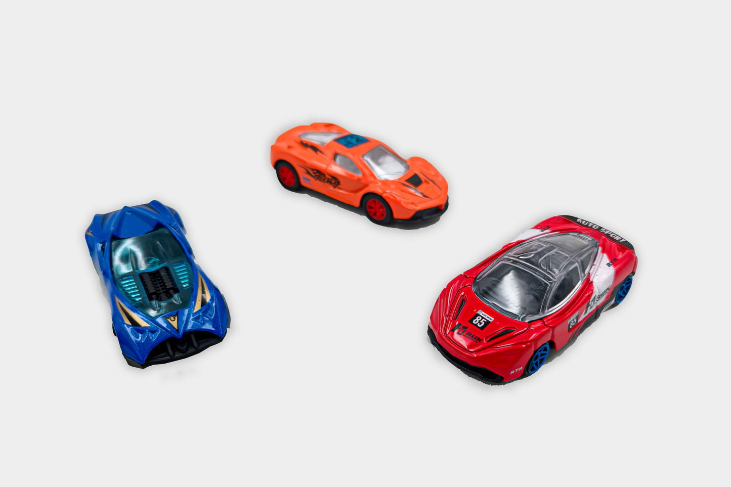 ToyBharat Metal Die Cast Car Set Free Wheel High Speed Unbreakable for Kids - Pack of 3, Small Racing Cars for Exciting Playtime Adventures, Multicolor