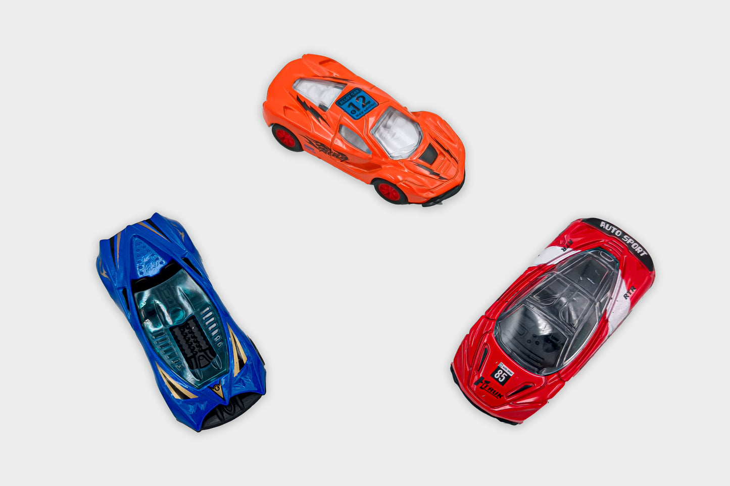 ToyBharat Metal Die Cast Car Set Free Wheel High Speed Unbreakable for Kids - Pack of 3, Small Racing Cars for Exciting Playtime Adventures, Multicolor