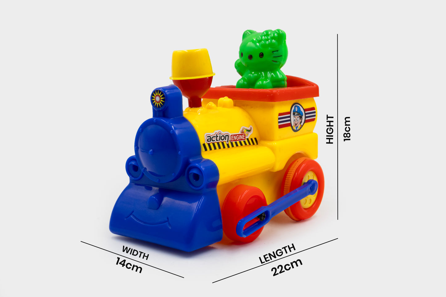 Toybharat Action Engine |Multicolour | Friction Power Toys | Birthday Gift for Boy and Girl Baby