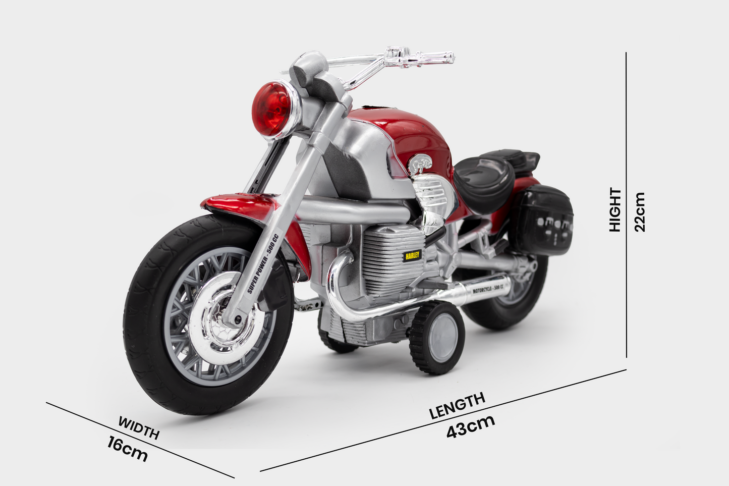 Toybharat Harley Bike |Multicolour |Friction Power Toys| Birthday Gift for Boy and Girl Baby