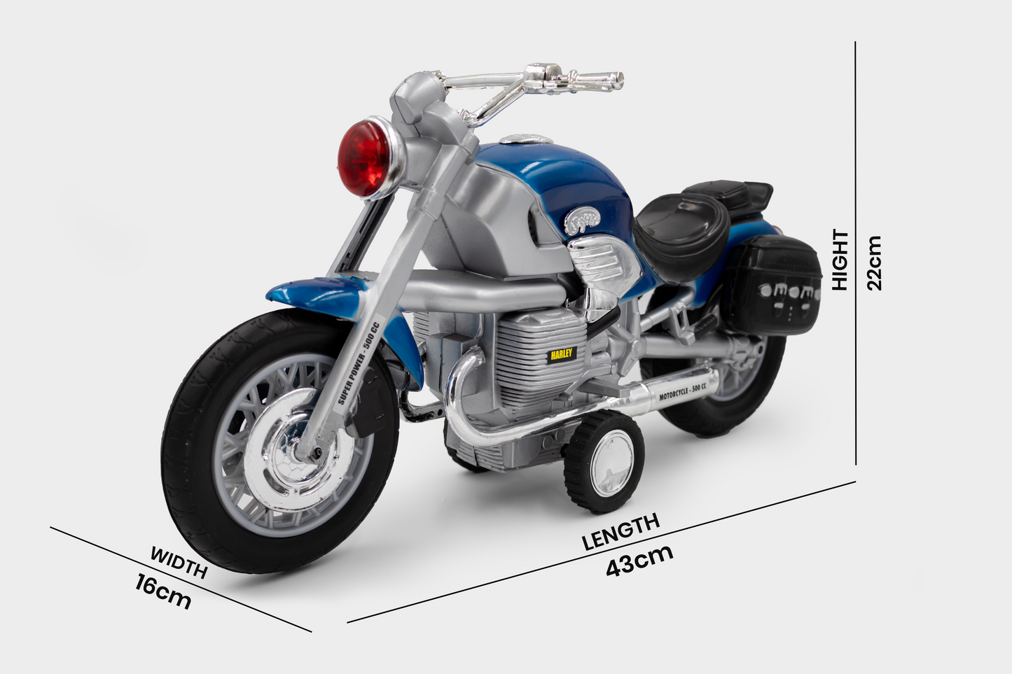 Toybharat Harley Bike |Multicolour |Friction Power Toys| Birthday Gift for Boy and Girl Baby