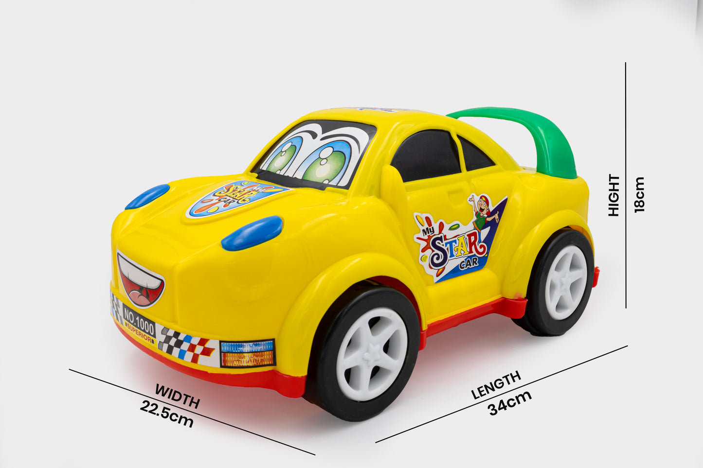 Toybharat Star Car |Multicolour |Friction Power Toys| Birthday Gift for Boy and Girl Baby