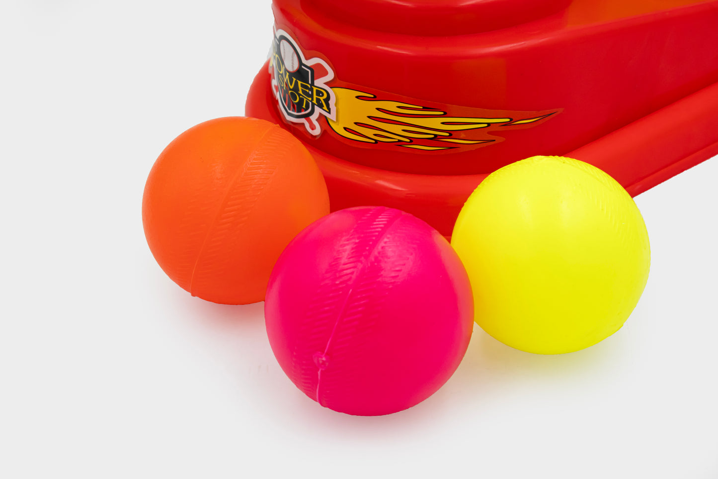 ToyBharat Power Shot Kids Automatic Ball Shooter with Bat | Plastic Pitcher Power Shot Game Bat-Ball | Multicolor (Pack of 1)