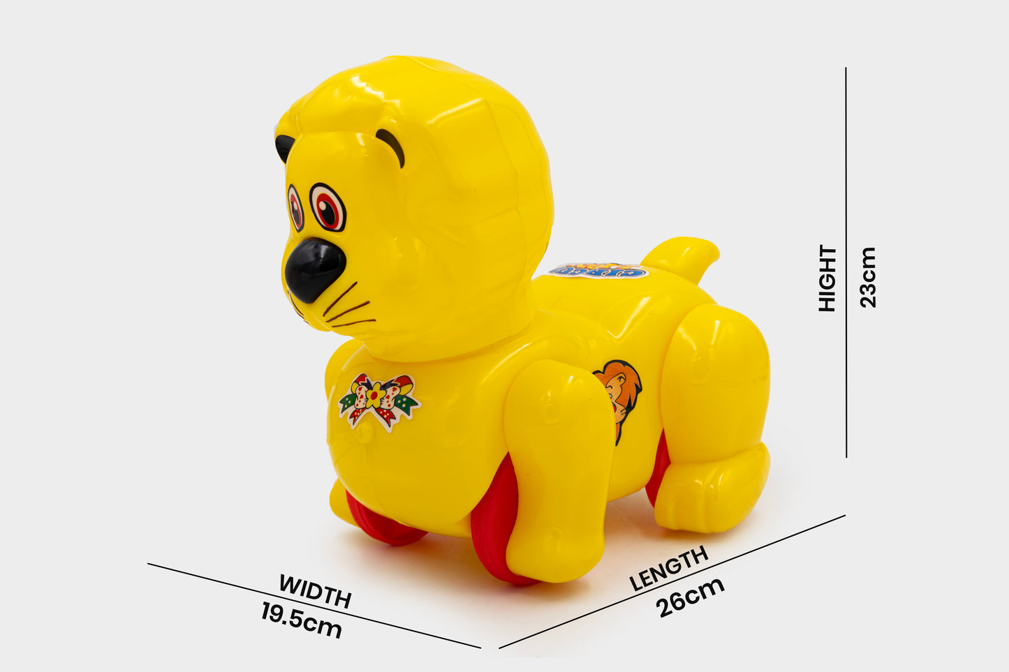 ToyBharat Circus Lion Pull-Along Toy is a vibrant, multicolour travel toy designed for toddlers aged 1-6. A safe and fun indoor-outdoor gift, it encourages movement, coordination, and imaginative play.