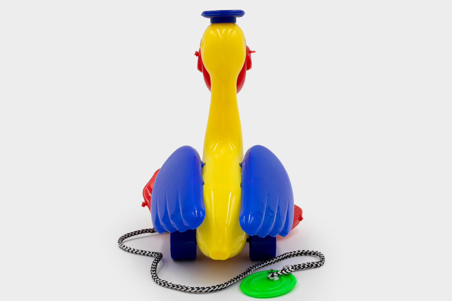 Toybharat Funny Duck | Multicolour pull-along toy that waddles and delights kids. Perfect travel toy and fun gift for playful learning and joy.