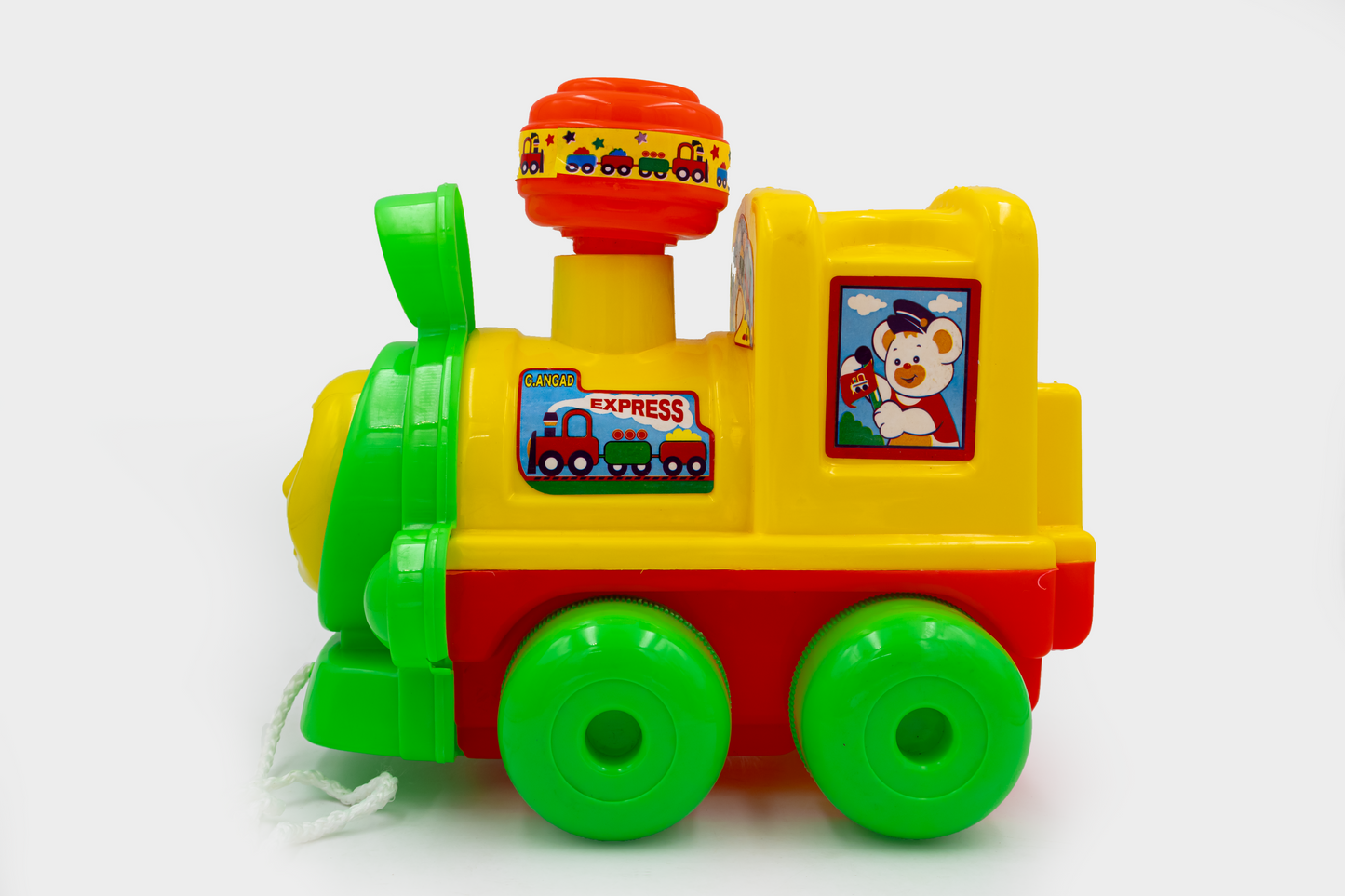 ToyBharat Thomas Engine Pull Along Toy is a vibrant multicolour train toy for kids aged 1-6. Safe, non-toxic, and fun for travel or home, it encourages walking, coordination, and imaginative indoor or outdoor play.