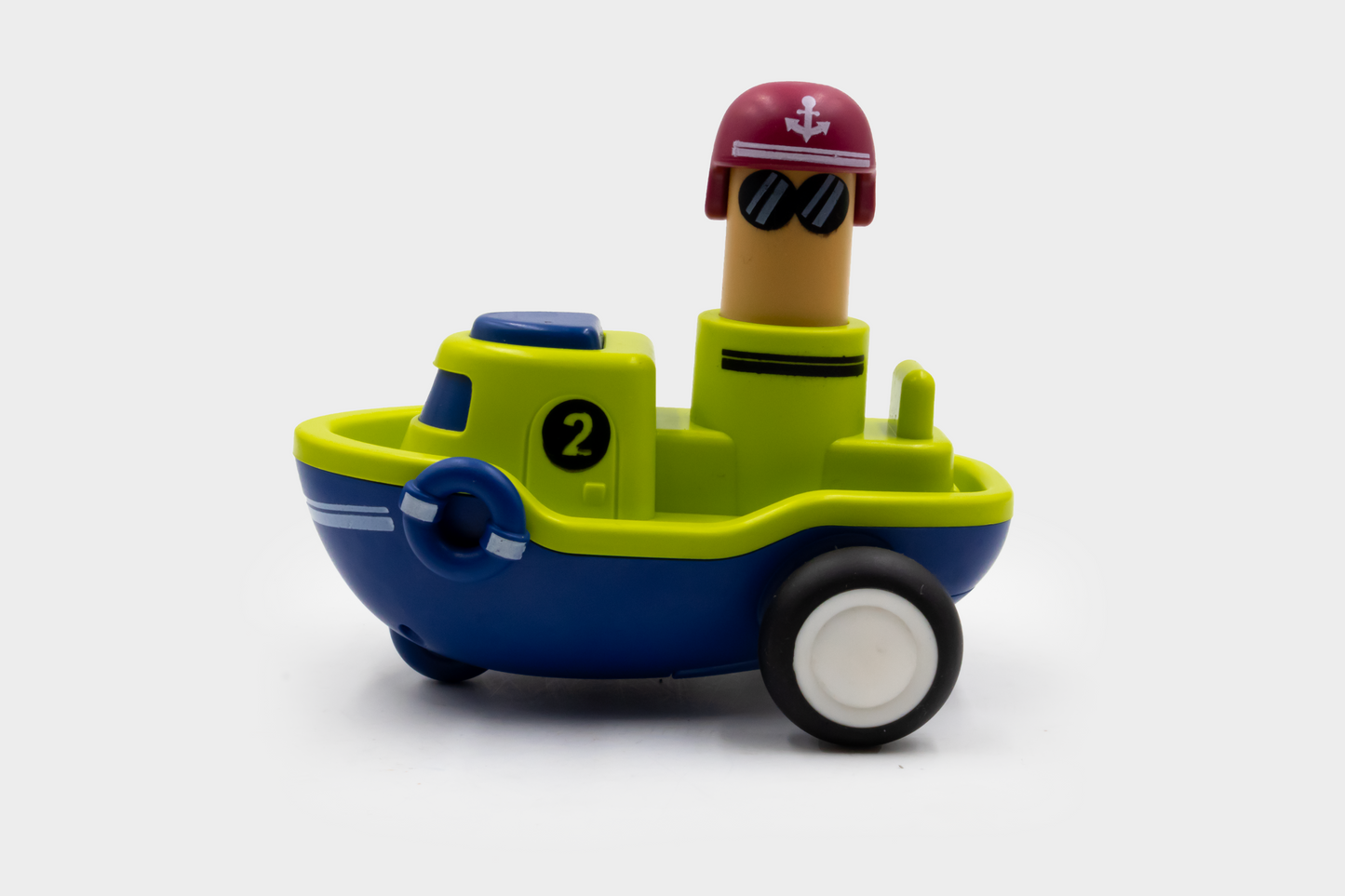 ToyBharat Pressing Go Boat is a Push N Go Toy in bright Multicolour with a Realistic Design. Perfect Birthday Gift for Kids aged 1–6 Years. Safe, Non-Toxic, ideal for Indoor and Outdoor Play fun.