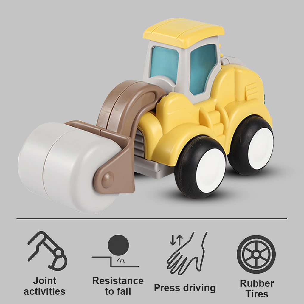 ToyBharat Pressing n go JCB Toys - for Toddlers, Press & Go Truck Toy with Flexible Joints, Fun Car Set for 1+ Year Old Boys & Girls, Birthday Gift for Kids