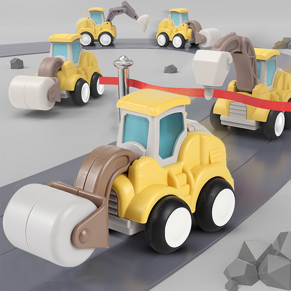 ToyBharat Pressing n go JCB Toys - for Toddlers, Press & Go Truck Toy with Flexible Joints, Fun Car Set for 1+ Year Old Boys & Girls, Birthday Gift for Kids