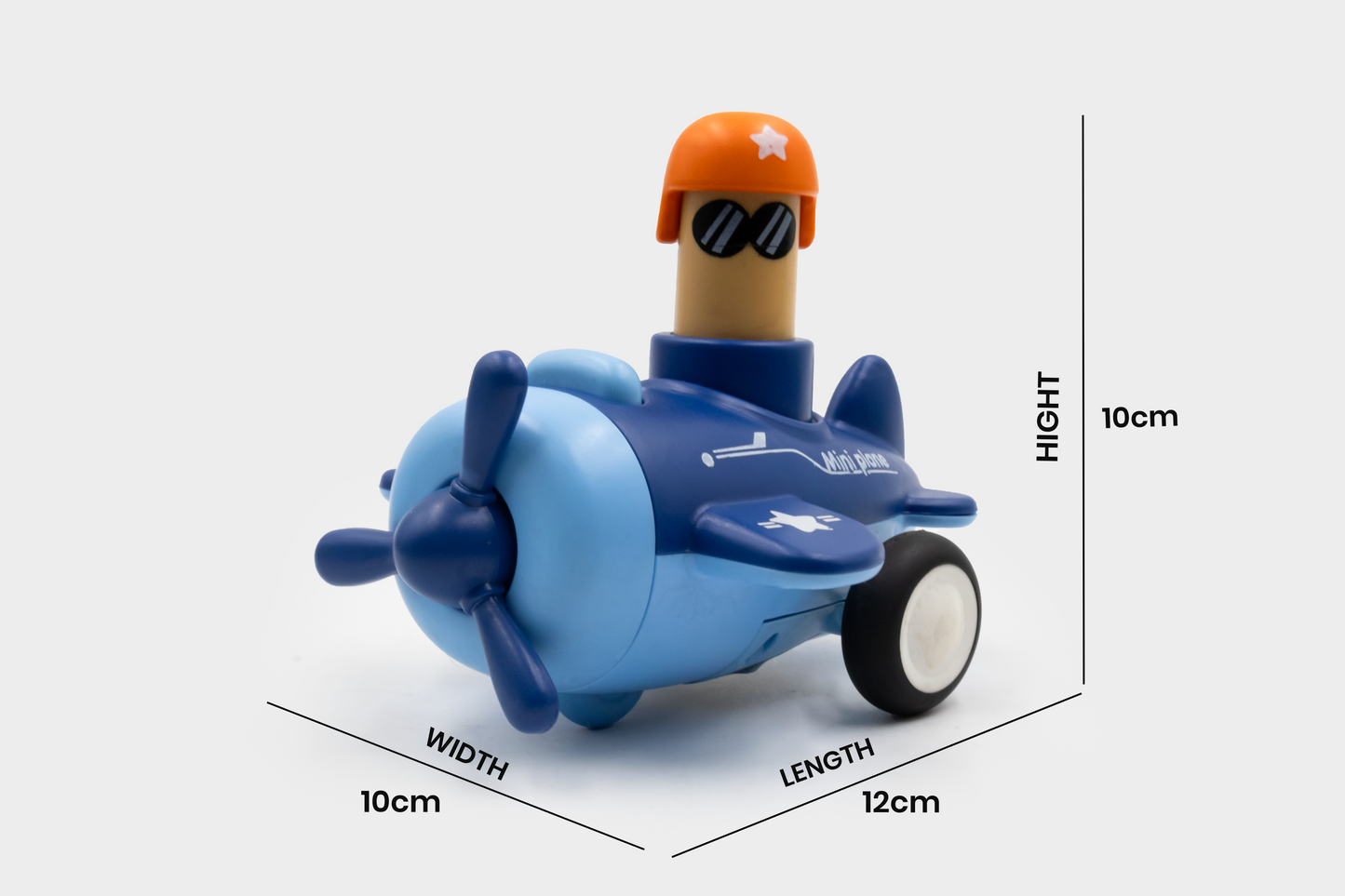 ToyBharat Pressing Go Plane is a colourful Push N Go Toy for kids. A safe, non-toxic, and realistic toy that's perfect as a birthday gift. Great for indoor and outdoor play for toddlers aged 1–6 years.