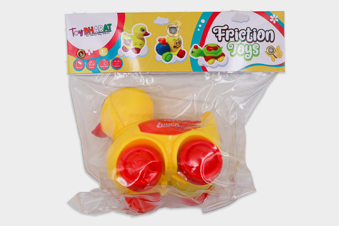 ToyBharat Duck Pullback |Multicolour | Travel Toys | Birthday Gift for Boy and Girl Baby | Friction Toy