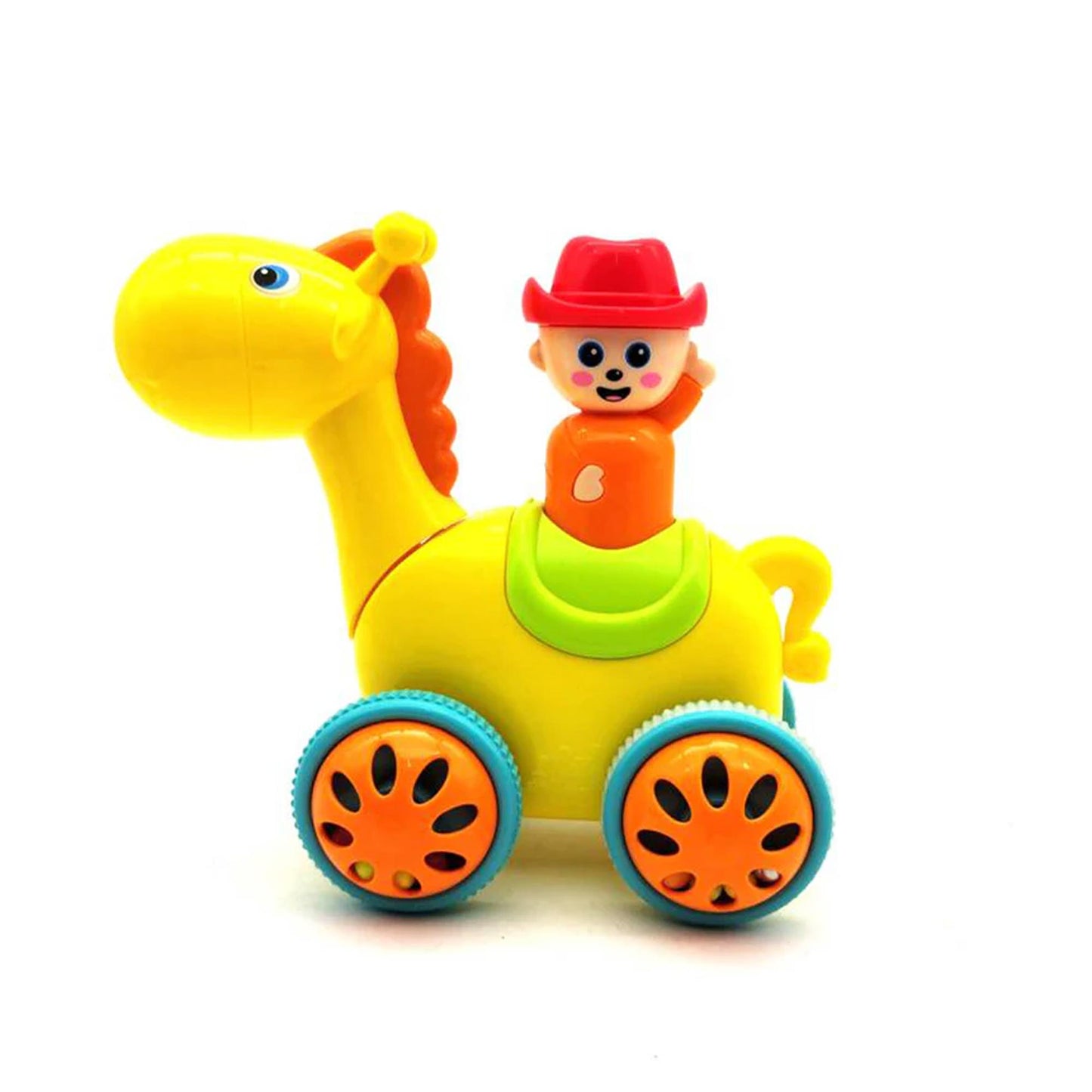 Toybharat Push N Go Small Horse | Multicolour | Travel Toys | Push N Go