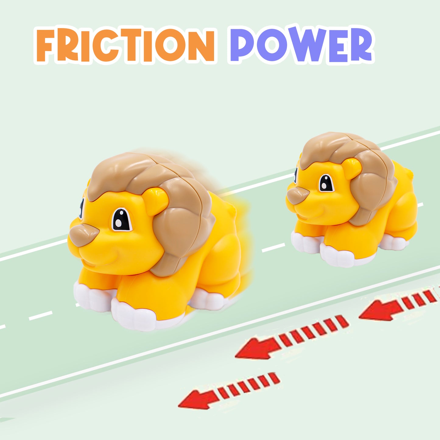 ToyBharat Cute Lion Friction Powered |Interactive Toys | Friction Powered Toys