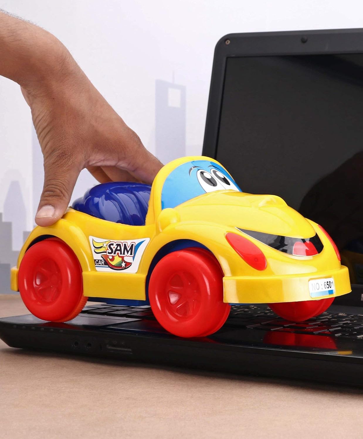 Toybharat Push N Go Sam Car |Multicolour | Push N Go Toys | Birthday Gift for Boy and Girl Baby