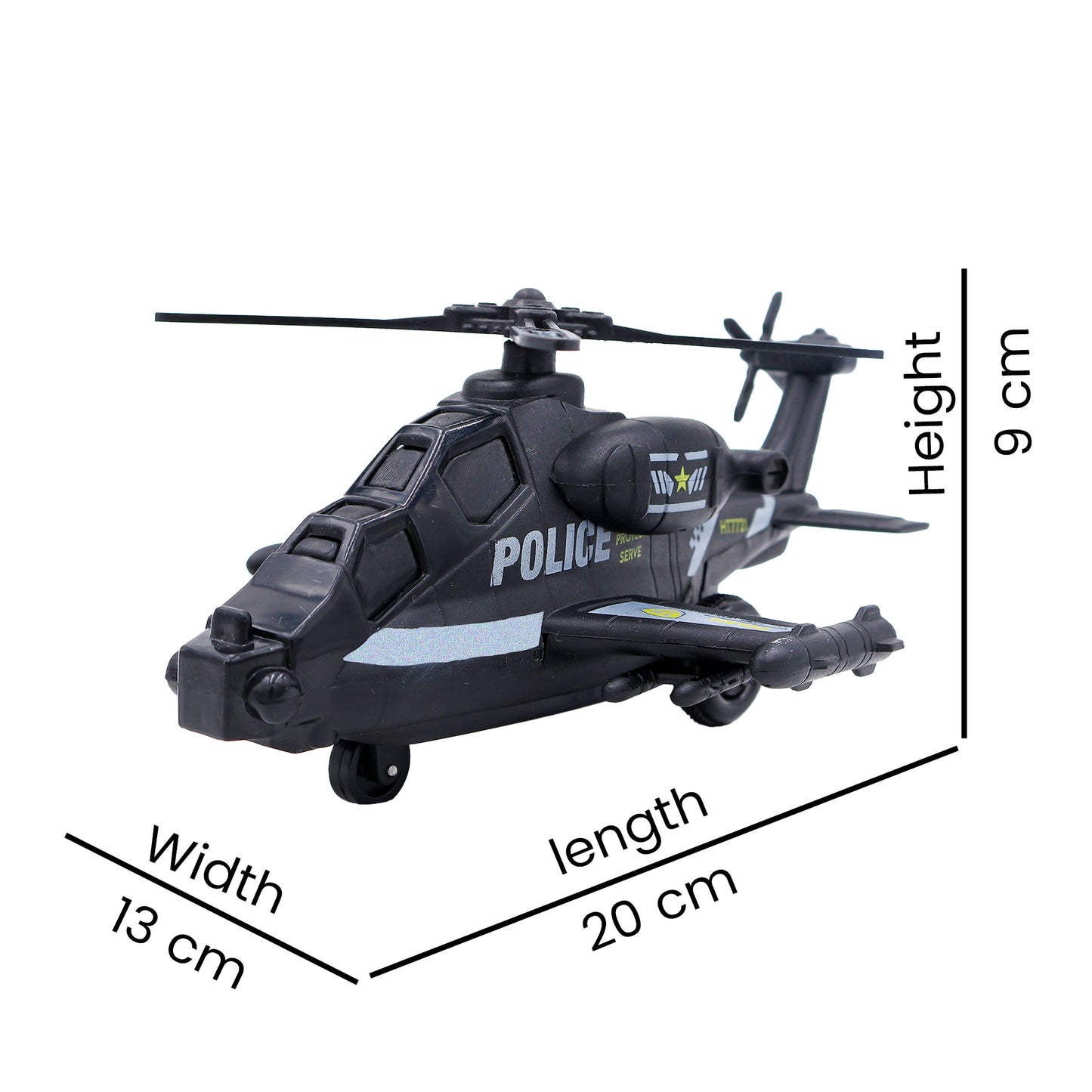 Toybharat Action Helicopter |Multicolour | Travel Toys | Birthday Gift for Boy and Girl Baby |Intractive Toys