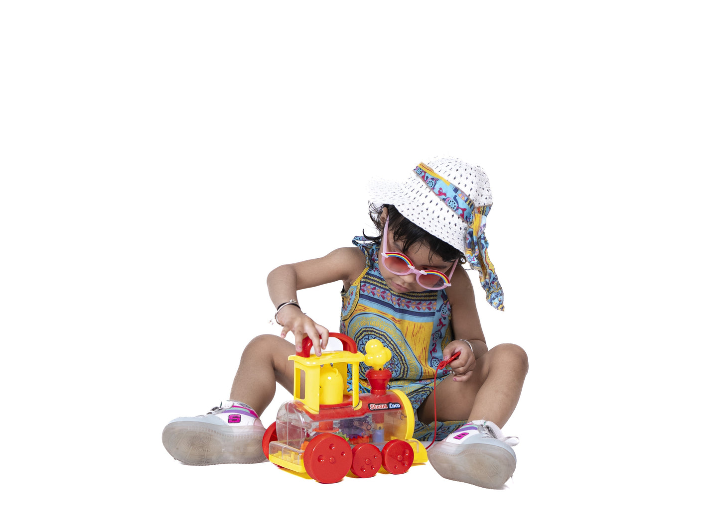 Toybharat Steam Loco |Multicolour | Car Toys | Birthday Gift for Boy and Girl Baby |Pull Along Toy