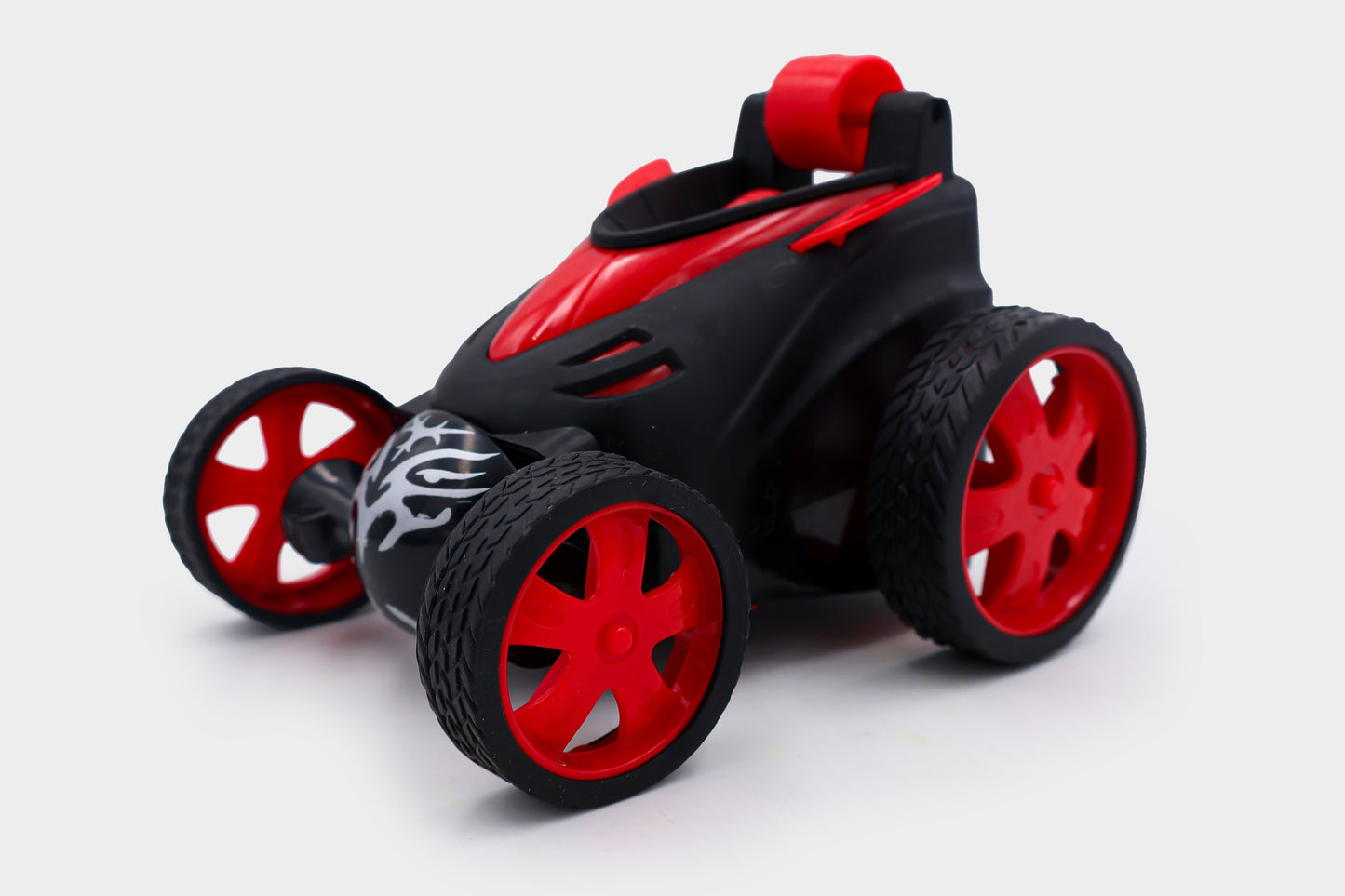 ToyBharat RC Stunt Remote Control Car is a multicolour electronic toy that performs flips, spins, and 360° rotations. A safe and exciting toy perfect for indoor and outdoor play and an ideal gift for kids.