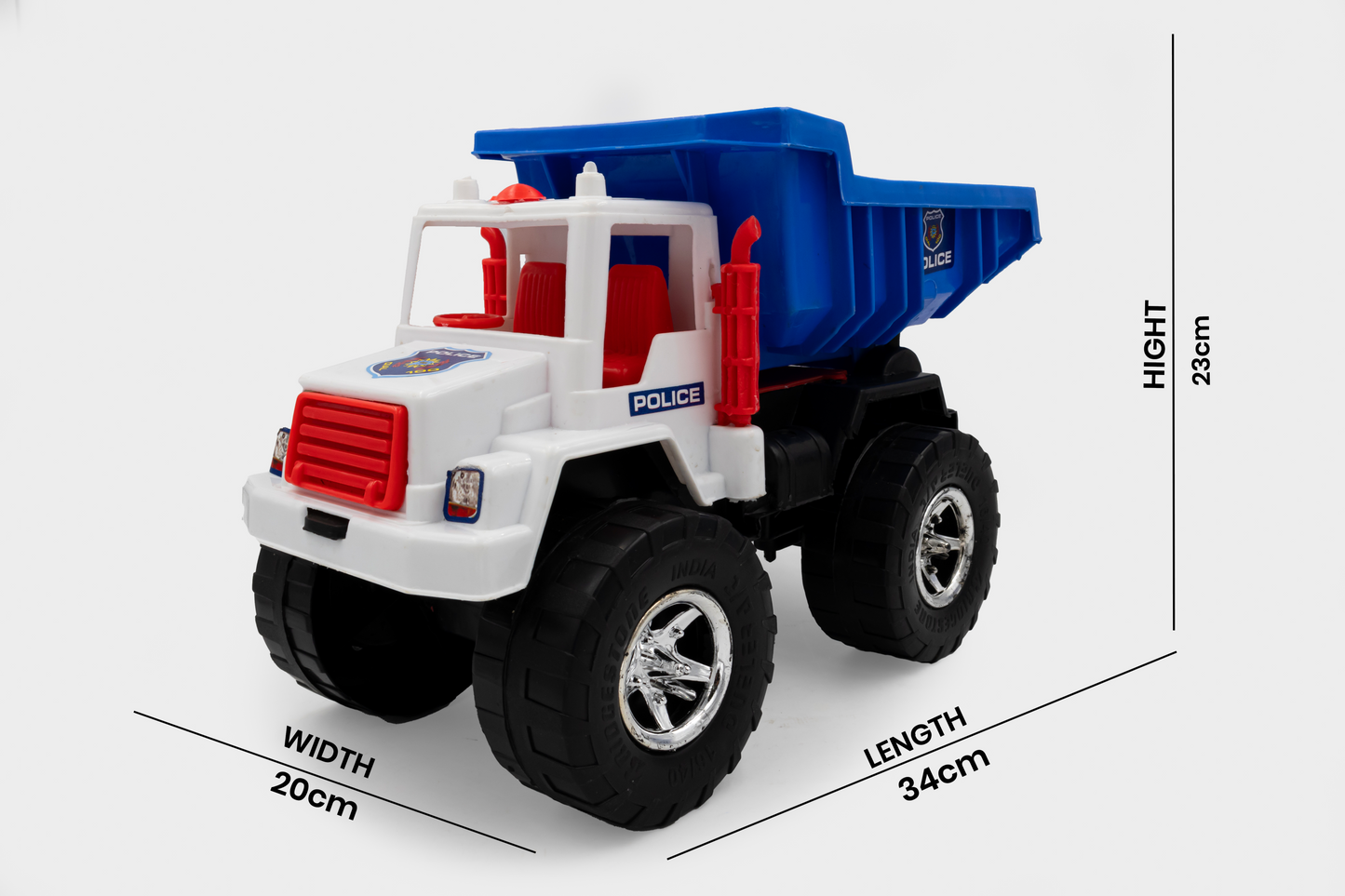 Toybharat Police Power Truck | Multicolour |Friction Power Toys| Birthday Gift for Boy and Girl Baby