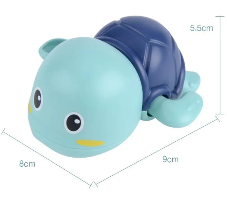 ToyBharat Cute Swimming Turtle Baby Water Turtle Bath Toys for Toddlers | Turtle Toy | 1-3, Floating Wind Up Toys for 1 2 3 4 5 Year Old Boy Girl, New Born Baby Bathtub Water Toys