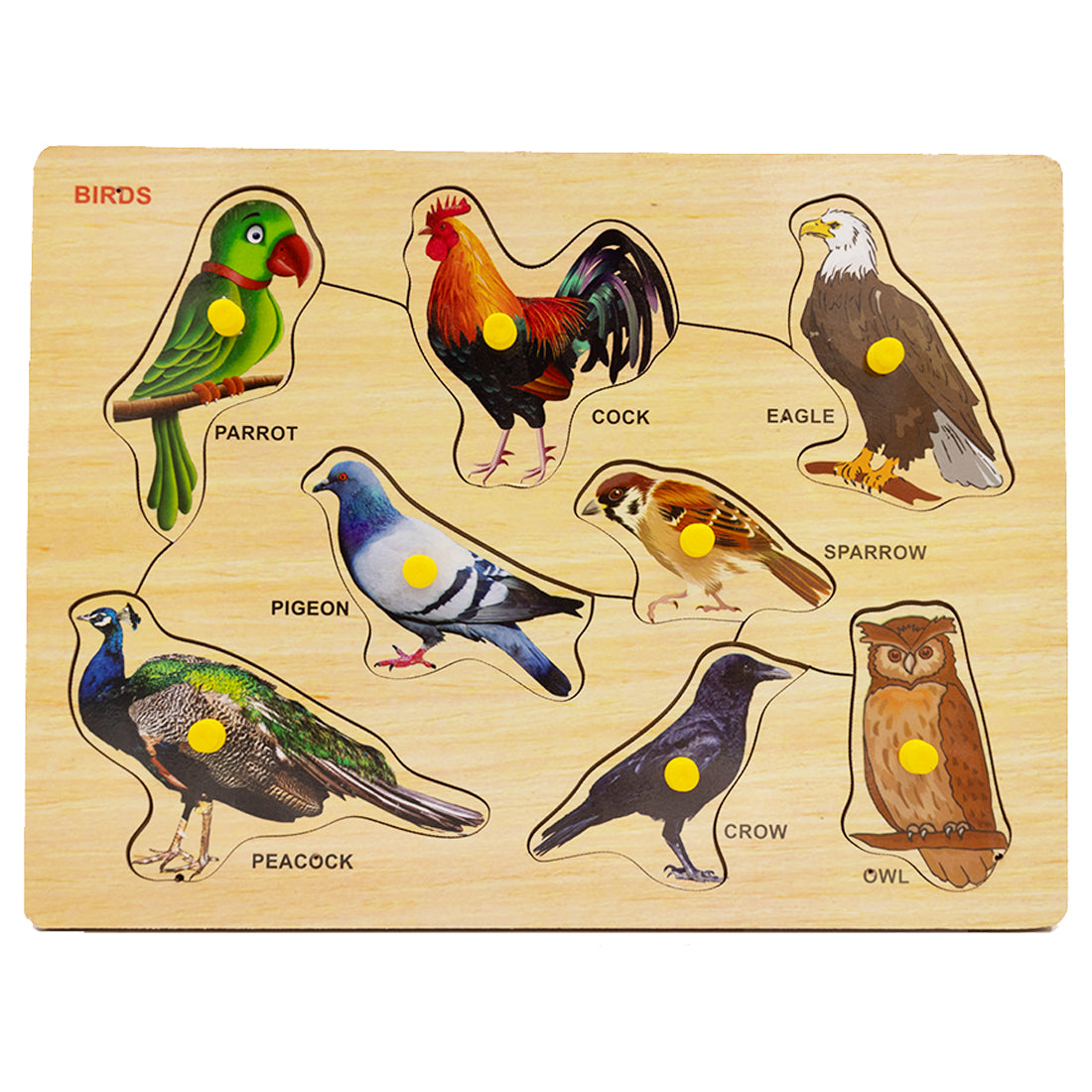 Toybharat Wooden Puzzle Bird | Multicolour | Wooden Toys | Birthday Gift for Kids| Educational