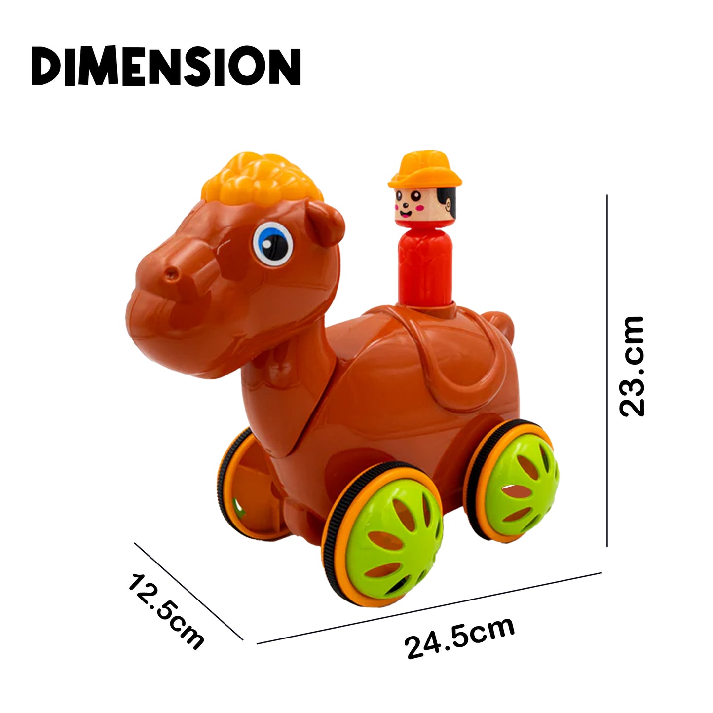 Toybharat Push N Go Camel | Multicolour | Travel Toys | Push N Go