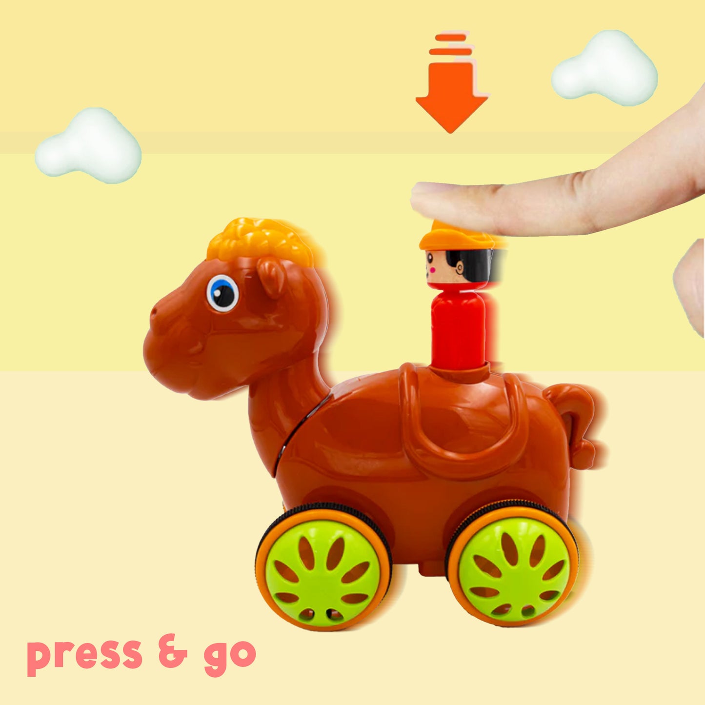 Toybharat Push N Go Camel | Multicolour | Travel Toys | Push N Go