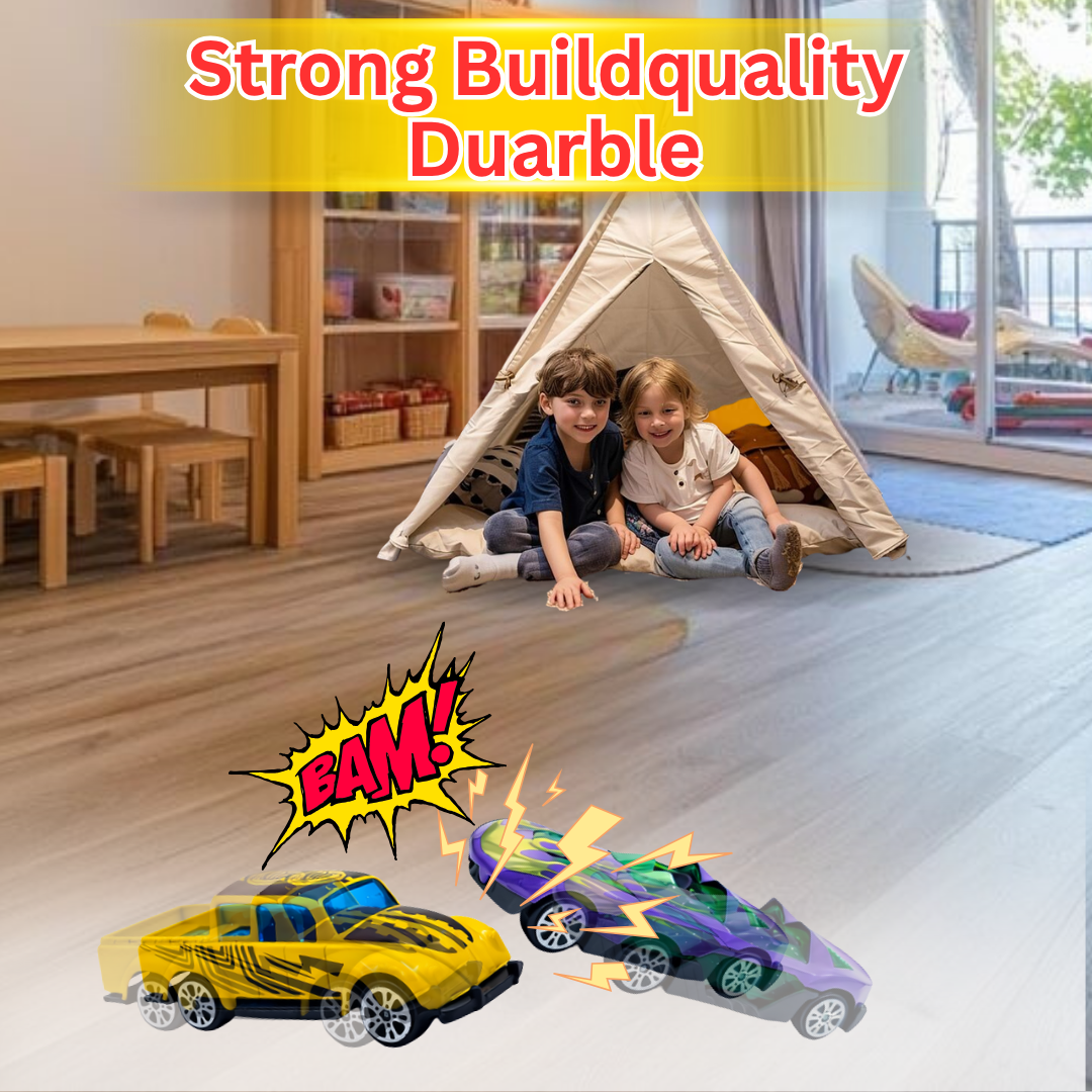 ToyBharat Metal Die Cast Car Set Free Wheel High Speed Unbreakable for Kids - Pack of 5, Small Racing Cars for Exciting Playtime Adventures, Multicolor