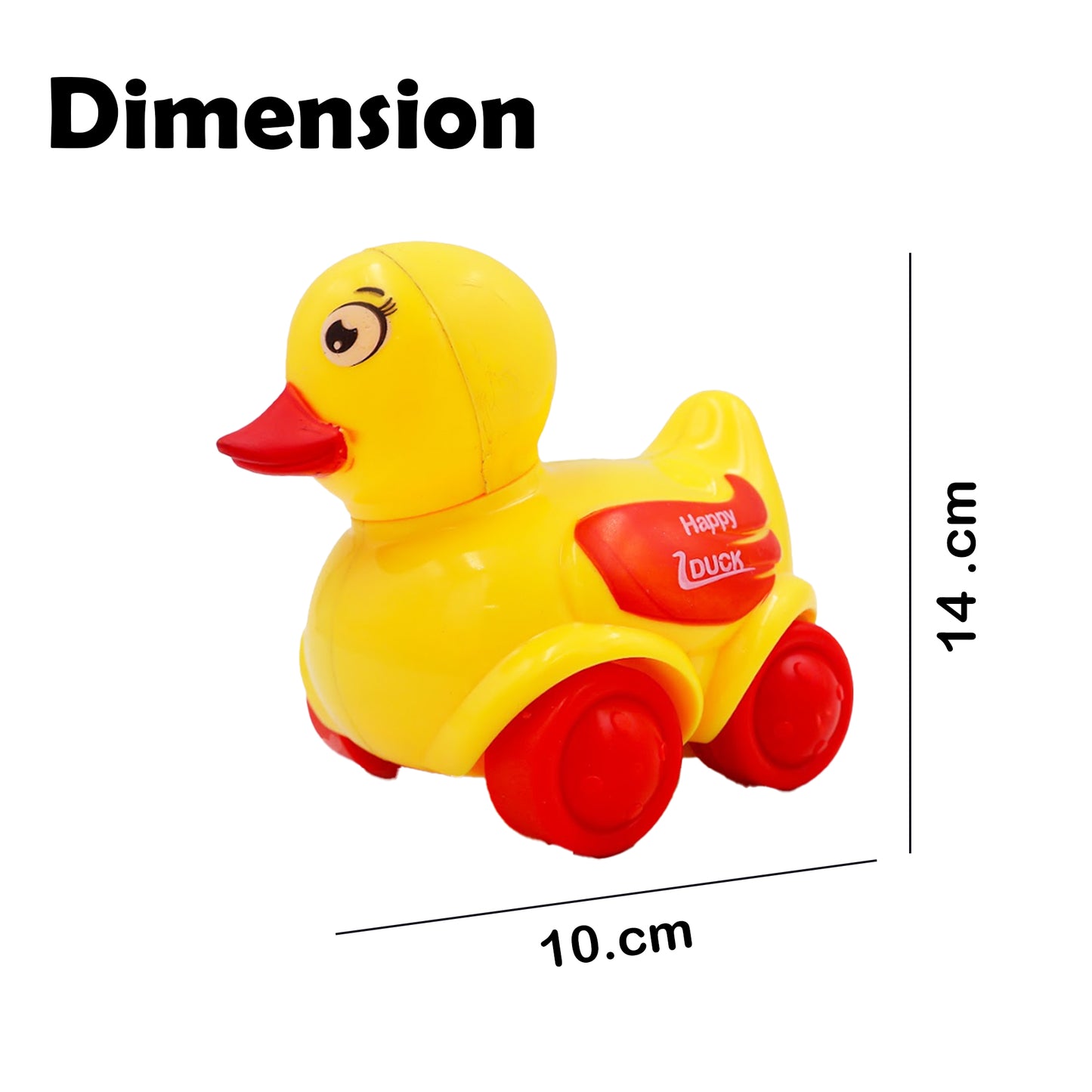 ToyBharat Duck Pullback |Multicolour | Travel Toys | Birthday Gift for Boy and Girl Baby | Friction Toy