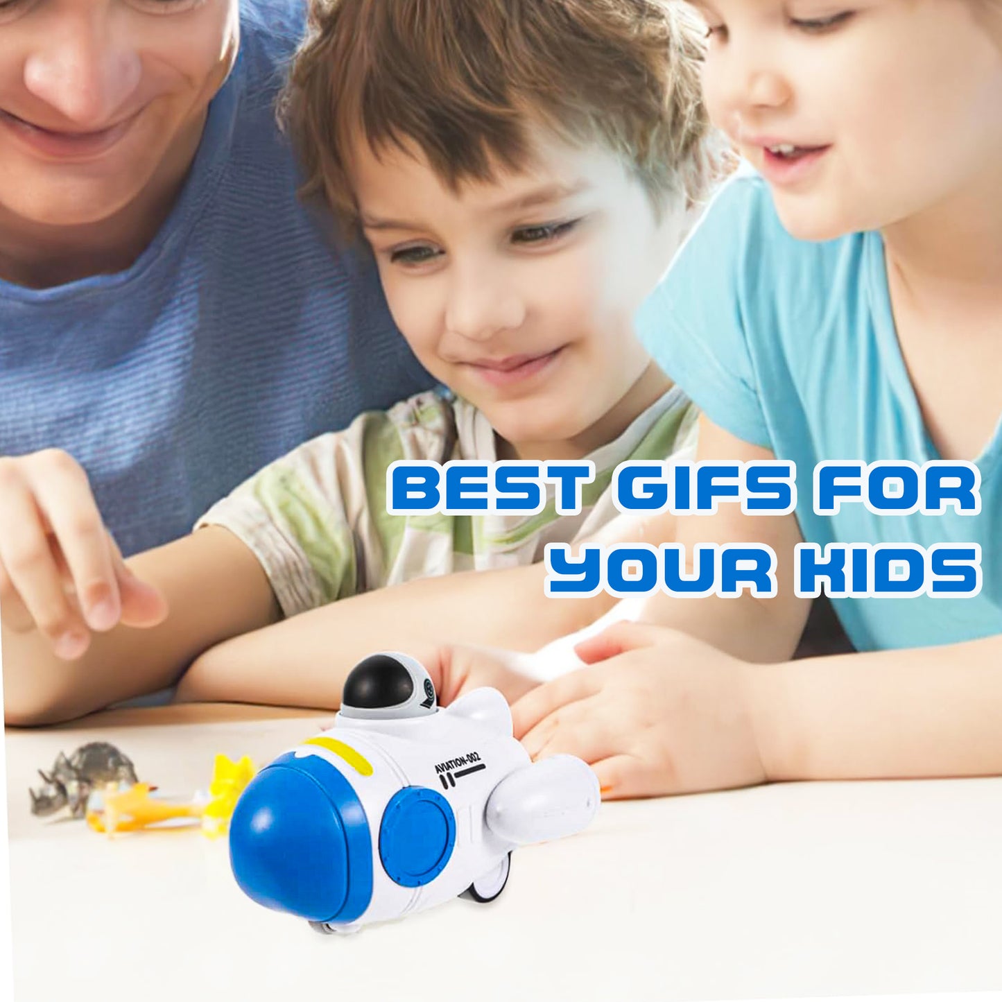 Toybharat Push N Go Ufo N AV Pack Of 3 |Multicolour | Travel Toys | Birthday Gift for Boy and Girl Baby
