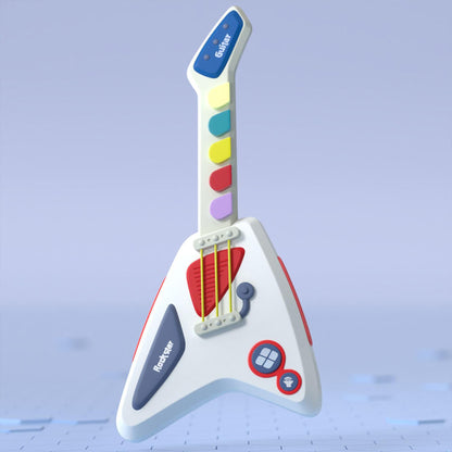 ToyBharat Musical Battery Guitar Toy – Colorful, Easy-to-Play Educational Instrument for Kids 3+ – Great Gift for Boys & Girls